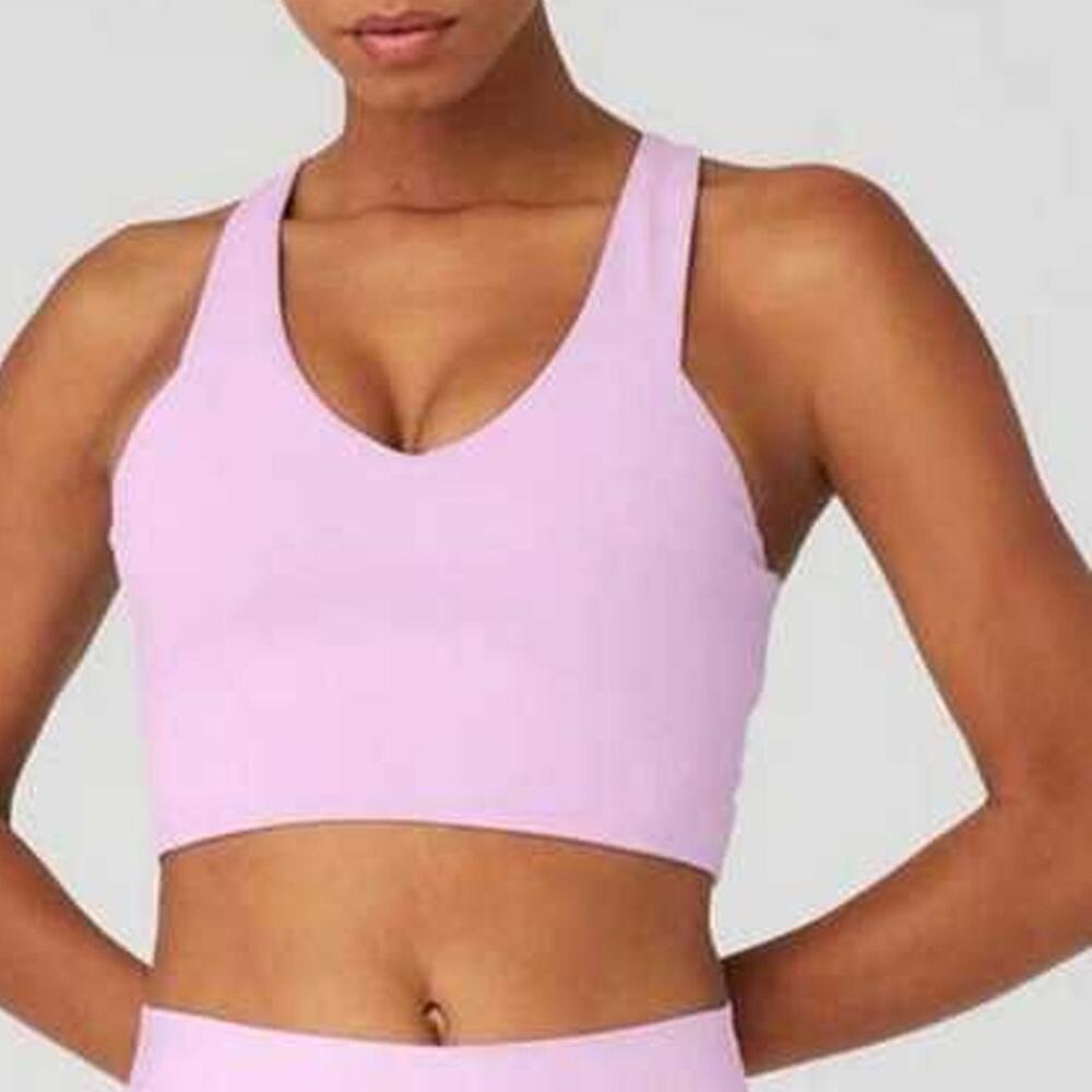 Alo Yoga Airbrush Real Bra Tank in Light Pink Size S